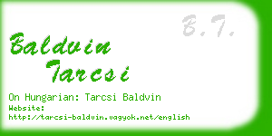baldvin tarcsi business card